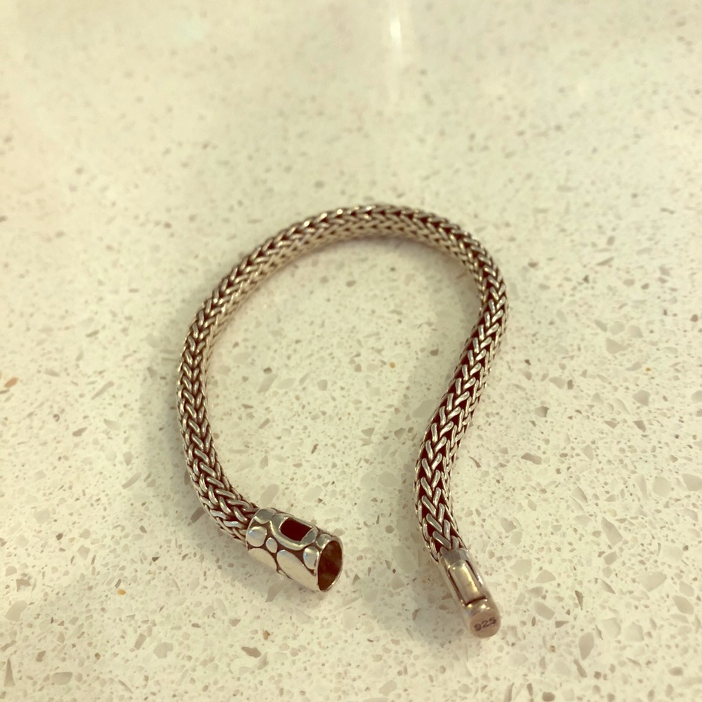 John Hardy braided silver bracelet
